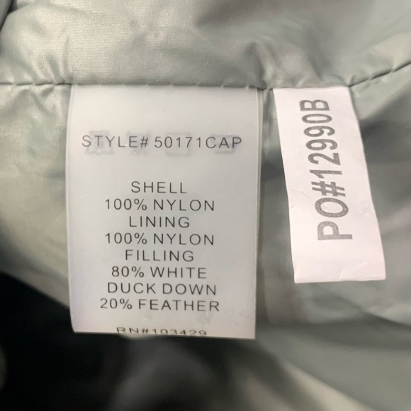 Anorak Fillmore Camo Print Long Down Puffer Vest Size Small - Picture 8 of 10